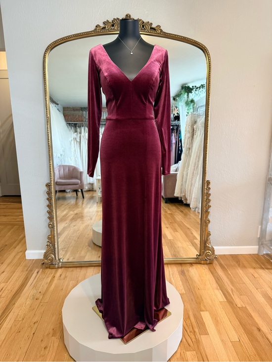 SORELLA VITA Dresses & Skirts - SORELLA VITA Long Sleeve Velvet Gown in Burgundy